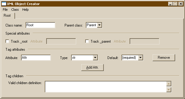 Parent class Configuration